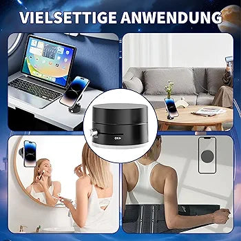 Multifunctional Vacuum Magnetic Phone Holder – Foldable Portable 360° Rotating Stand for Car, Mirror & Gym