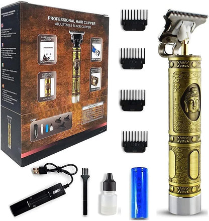Cordless Rechargeable Hair & Beard Metal Trimmer for Men – Precision Body Grooming Clipper for Home & Salon