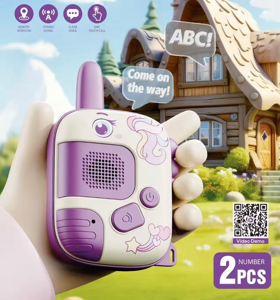 Cute Unicorn Walkie-Talkies (Set of 2) – Easy Grip Two-Way Radios for Boys & Girls