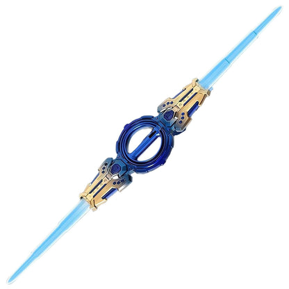 Fire Spin Double-Edged Lightsaber Toy – 360° Rotating Sword with 7-Color LEDs & Sound