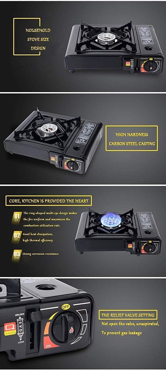 Portable Camping Gas Stove with Carrying Case