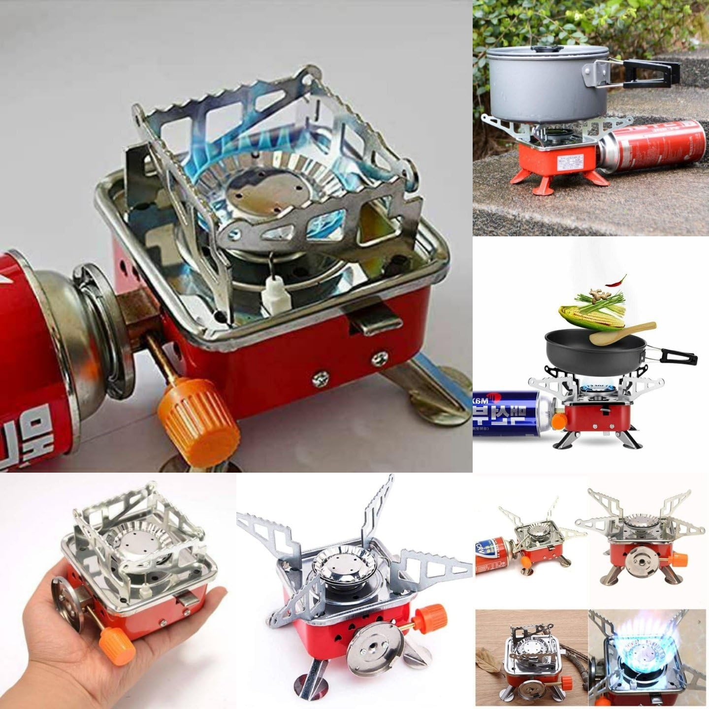 Mini Camping Gas Stove, Portable Card Type Stove With Folding Furnace