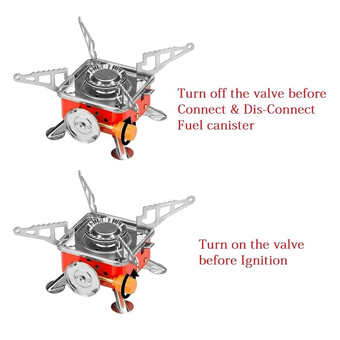 Mini Camping Gas Stove, Portable Card Type Stove With Folding Furnace