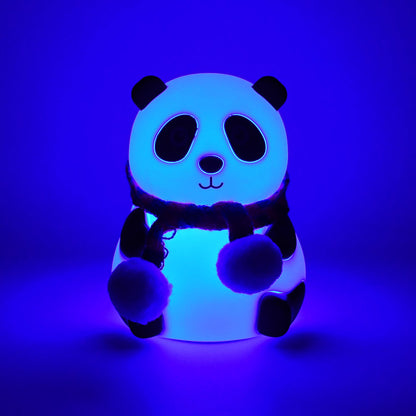 Cute Panda LED Bedside Night Light – 7-Color Touch Control