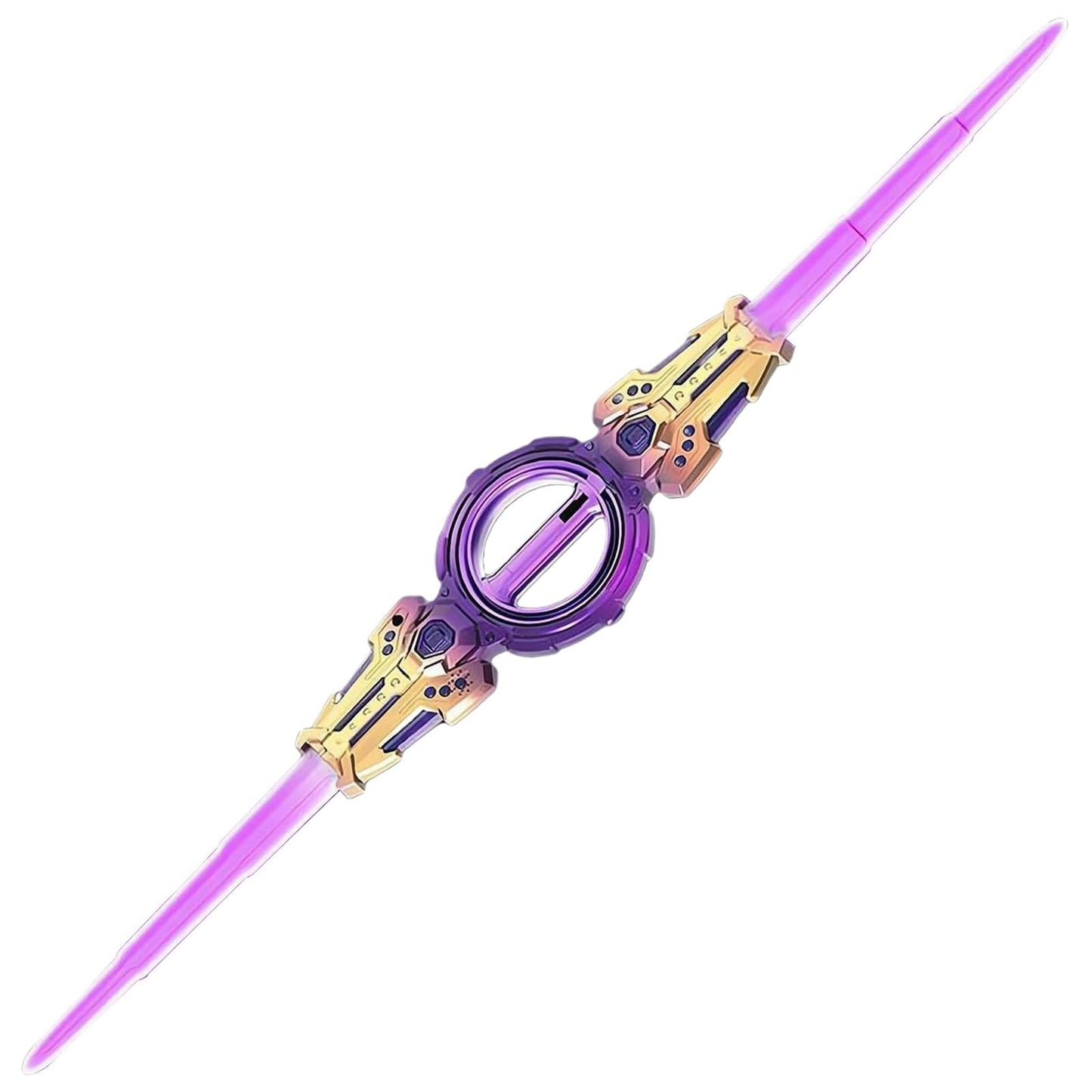 Fire Spin Double-Edged Lightsaber Toy – 360° Rotating Sword with 7-Color LEDs & Sound