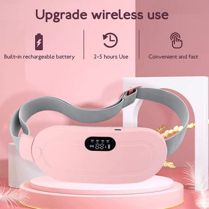 Rechargeable Electric Heating Massage Belly Wrap Belt for Cramps, Menstrual Period, Back Pain