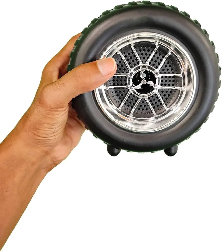 Tyre-Shaped Portable Bluetooth Speaker with LED Lights