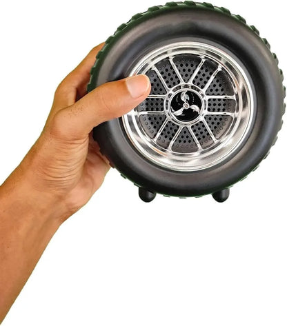 Tyre-Shaped Portable Bluetooth Speaker with LED Lights