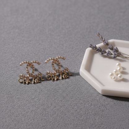 Earrings Gold Metal Imitation Pearl Bow-tiful Drop