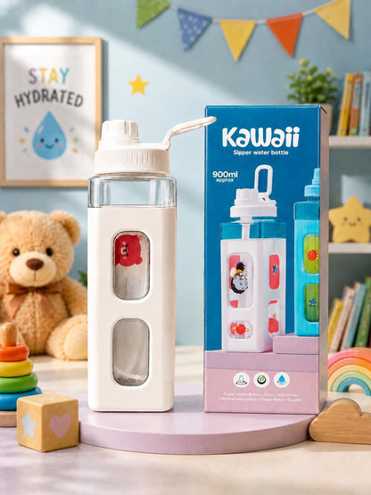 Kawaii Sipper Bottle 900ml with Removable Straw & Handle