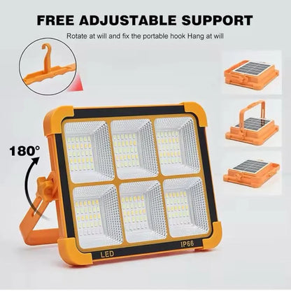 Portable 300W Solar LED Work Light – IP66 Waterproof, USB Rechargeable Floodlight for Outdoor Jobs, Car Repair & Camping