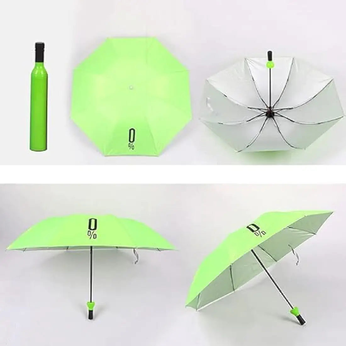 Bottle Shape Portable Folding Umbrella With Bottle Cover - Double Layer, UV Protection