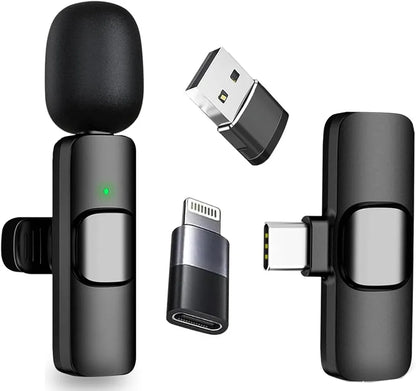 K8 Wireless Clip-on Microphone Mini Portable Single Mic with Receiver
