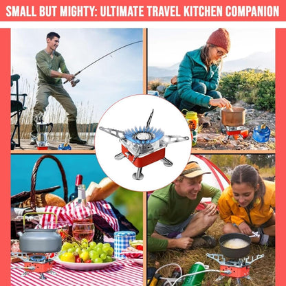 Mini Camping Gas Stove, Portable Card Type Stove With Folding Furnace