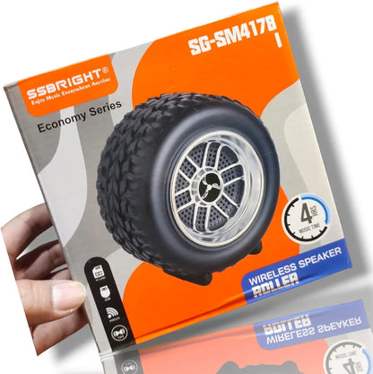 Tyre-Shaped Portable Bluetooth Speaker with LED Lights
