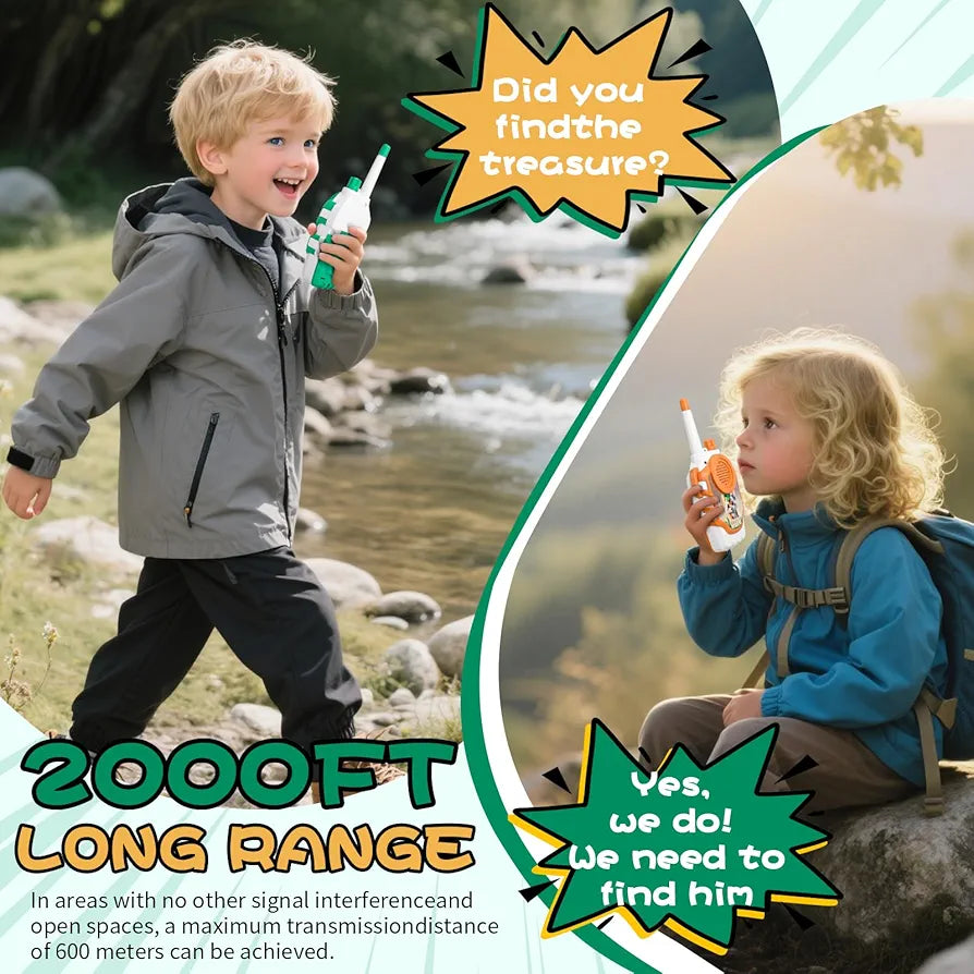 Kids Walkie-Talkies (Set of 2) – Easy Grip Two-Way Radios for Boys & Girls