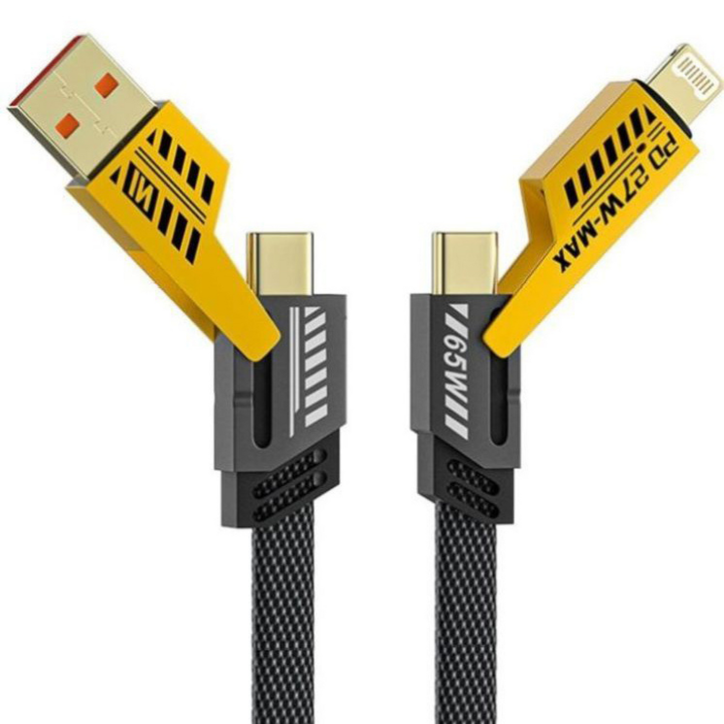 4-in-1 PD Fast Charge Cable | USB-A/Lightning/Dual Type-C