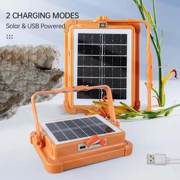 Portable 300W Solar LED Work Light – IP66 Waterproof, USB Rechargeable Floodlight for Outdoor Jobs, Car Repair & Camping
