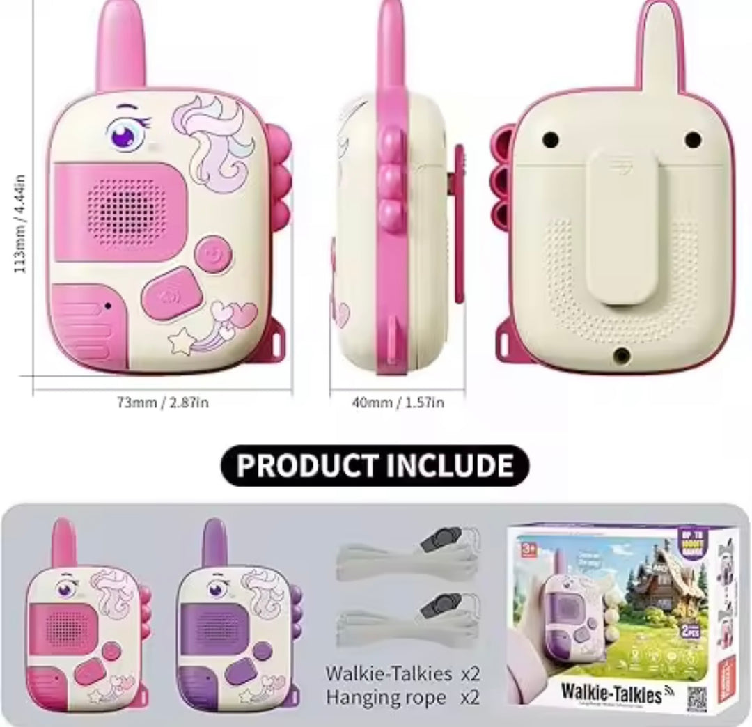 Cute Unicorn Walkie-Talkies (Set of 2) – Easy Grip Two-Way Radios for Boys & Girls