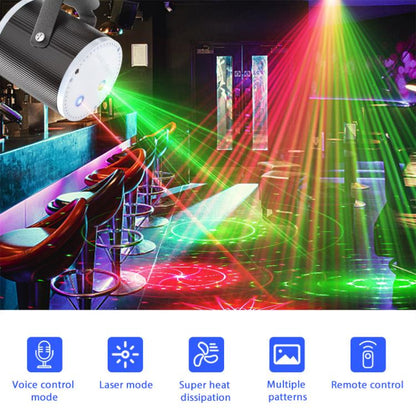 Mini Cylinder DJ Disco Laser Light with 16 Patterns & 4 Modes USB-Powered Party Light for Weddings,Clubs & Events