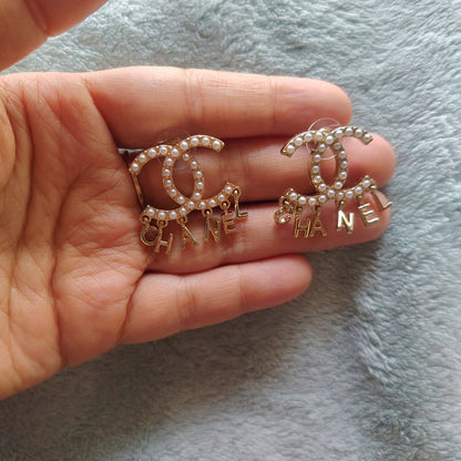 Earrings Gold Metal Imitation Pearl Bow-tiful Drop
