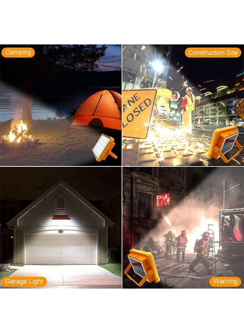 Portable 300W Solar LED Work Light – IP66 Waterproof, USB Rechargeable Floodlight for Outdoor Jobs, Car Repair & Camping