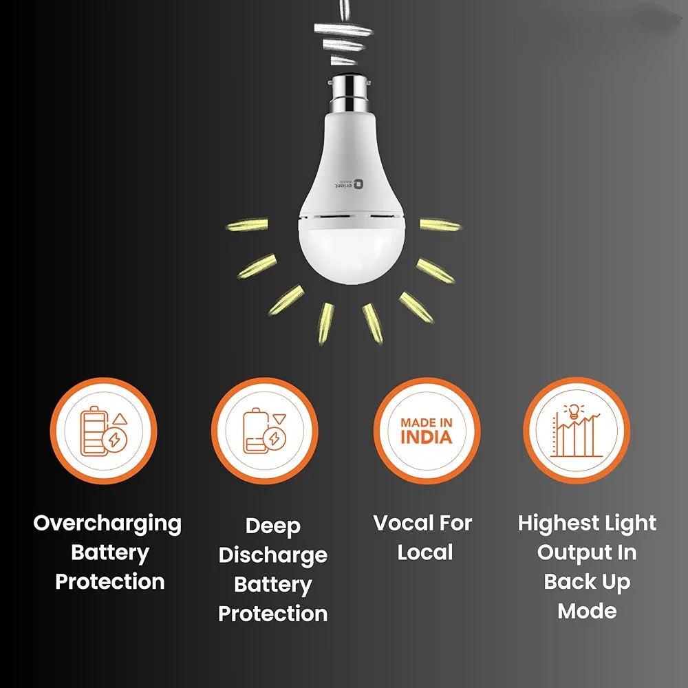 Altroz Rechargeable Emergency Inverter LED Bulb 12W