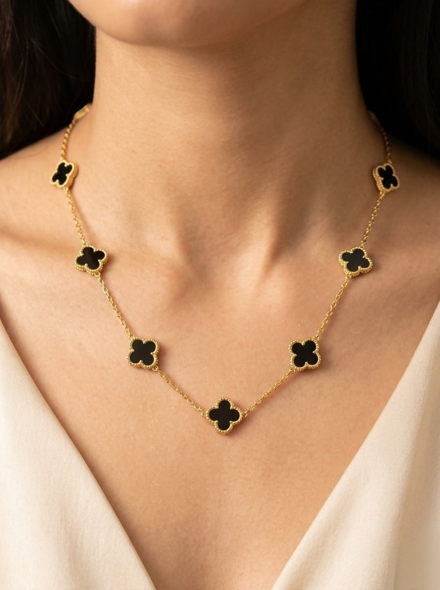 Charm of the Night Clover Necklace for Women